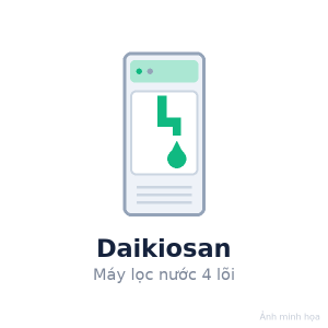 Máy chuyển đổi ion kiềm Daikiosan 4 lõi