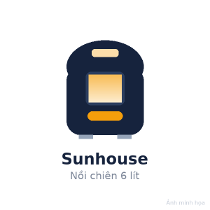 Nồi chiên không dầu Sunhouse 6 lít SHD4056VM