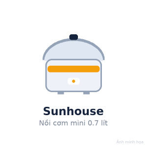 Nồi cơm mini Sunhouse 0.7 lít