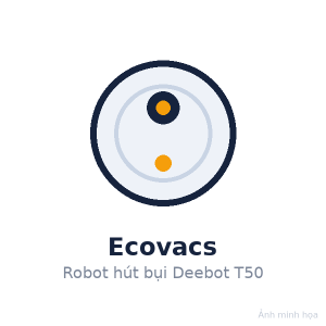 Robot hút bụi lau nhà Ecovacs Deebot T50 Omni